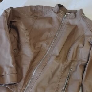 YMI Faux Leather Moto Style Jacket Size XL